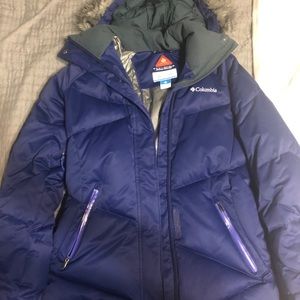 NWOT Columbia Omniheat Blue Down Ski Jacket Small